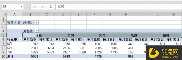 如何使用Excel创建数据透视报表？